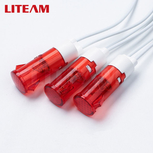 10 mét gắn lỗ nhựa chỉ số đèn 12V 24V 220V DC AC tín hiệu đèn với 20cm hàng đầu Dây dẫn tín hiệu chỉ số đèn - Product Image 3