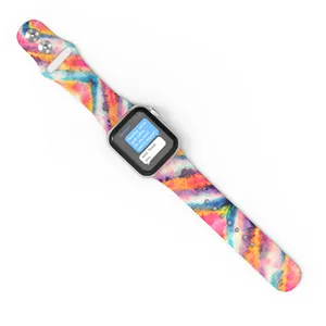 HuaMJ sıcak satış ayçiçeği zambak kayışı apple saat bandı silikon sıkılaştırma bandı akıllı saat Apple watch serisi için 6 5