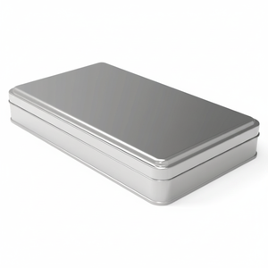 Kontensan Rectangle Tin Can <b>Cookie</b> <b>Box</b> 1 Lt 140x240mm X H36mm Model L260 Turkey - Product Image 2