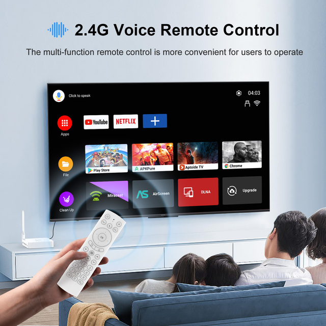 Dual-band WiFi Gigabit Ethernet H96 MAX M12 AI TV Box Android 11 Octa Core 8K Resolution AI-SR for Home Audio-visual