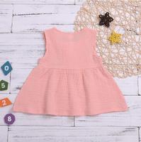 Robe d'été pour bébés filles Robe en coton Robe de fête d'anniversaire en lin blanc pour filles
