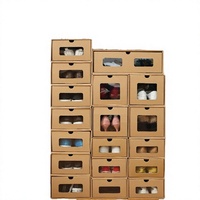 Boîtes en carton rigide recyclables imprimées sur mesure de qualité supérieure avec poignée pour l'emballage des chaussures et des chaussettes - Forme et design personnalisables