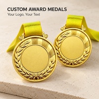 Médailles sportives personnalisées en alliage de zinc plaqué or, argent, bronze, pour marathon et événements de course, avec ruban en satin pour prix de compétition