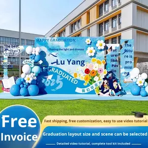 กรอบรูปตกแต่งบรรยากาศพิธีเปิดฤดูกาลรับปริญญาโรงเรียนมัธยมปลายและมหาวิทยาลัย พร้อมป้ายชื่อสำหรับลงทะเบียน KT - Product Image 4