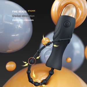 Üretral Sesler Penis Fişi Dilatörler Mastürbasyon Titreşimli Çubuk 10 Çekme Boncukları Prostat Stimülasyonu Erkek Seks Oyuncakları USB Şarj Edilebilir - Product Image 4