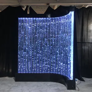 Maßge schneiderte Innendekoration Bubble Panel Innen wasserspiele Led Acryl Hochzeit Farbwechsel LED-Lichter beweglich