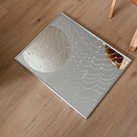 Espejo Decorativo de Pared con Diseño de Telaraña, Hecho a Mano en Aluminio, Estilo Art Deco, Impresión Abstracta de Puntos, Espejo Reflectante Decorativo para el Hogar