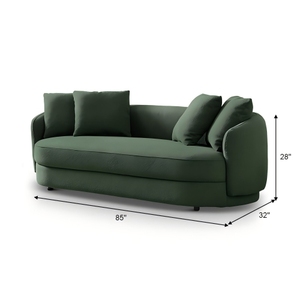 Modern Ylan Modern French Boucle <b>Sofa</b> Comfortable Couch <b>Brown</b> Dark Green Solid Wood for Living Room & Bedroom - Product Image 6