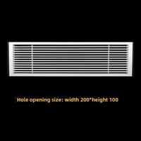 Grille rectangulaire personnalisée à montage au plafond pour sortie d'air conditionné central, diffuseur d'air de retour et port d'inspection à persiennes
