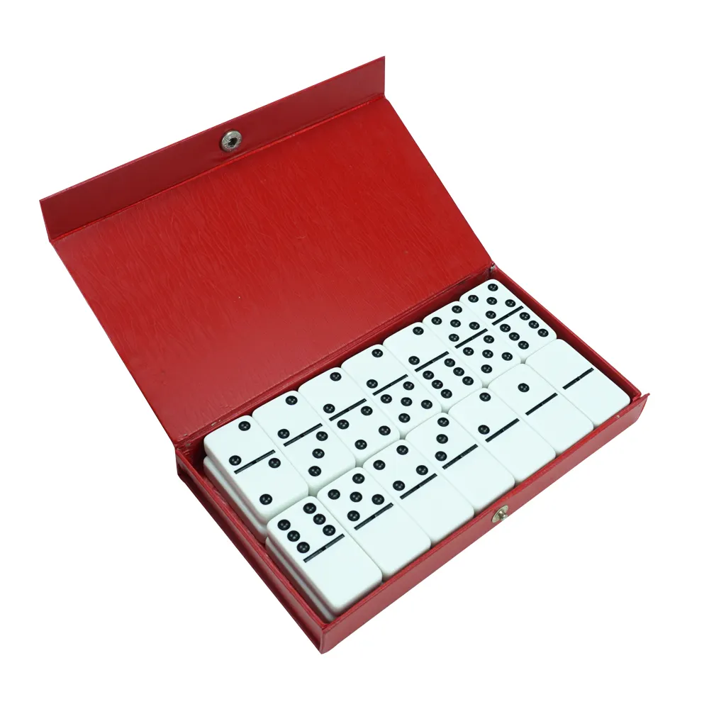 Amazon Bán Buôn 5412 Đôi 6 Jumbo Domino Set 28 Cái Dominos Khối Với Hộp Pvc Trong Một Tùy Chỉnh Pvc Hộp
