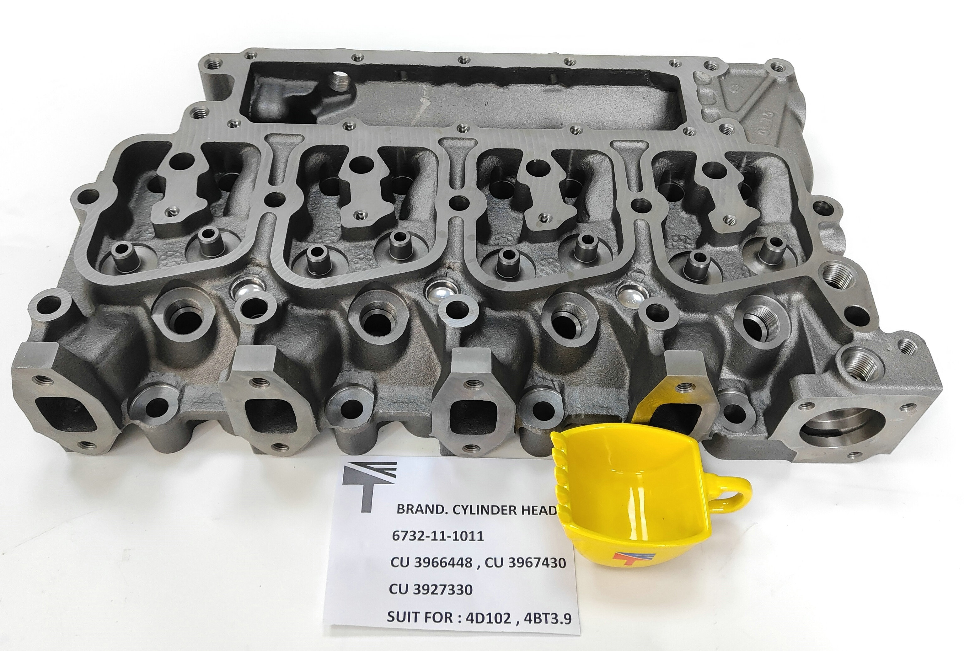 Machinery Engine Cylinder Head 3967444 for Excavator PC60-7