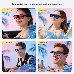 Gafas de Sol Inteligentes con Pantalla Táctil Electrónica, Montura Completa, Lentes Fotocromáticas Azules, Asistente de IA, Protección UV, Uso en Exteriores, Unisex, Adulto - Product Image 6