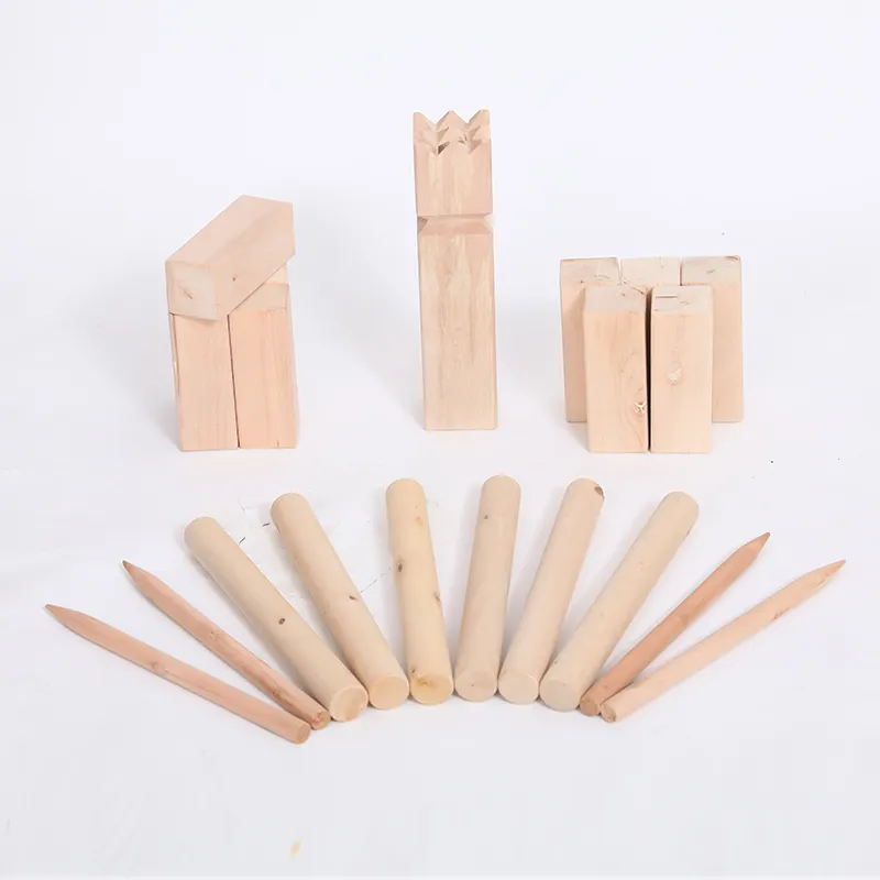 Wholesale Eco-Friendly High Quality Wood Kubb Game Set Wooden Kubb Lawn Game For Child