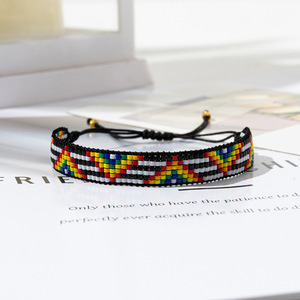 Bracelet porte-bonheur œil turc pour femme, style bohème, fait main, en acier inoxydable, bijoux colorés, vente en gros, cadeau tendance pour l'amitié - Product Image 4