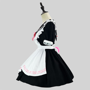 Japanese JK Sailor Maid Costume Black Polyester Fresh Sweet Style Cosplay Outfit Winter 2023 - Product Image 2