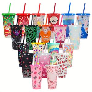 Vaso Mágico 20245Pp que Cambia de Color con la Temperatura, Vaso Reutilizable de Plástico para Bebidas, Idea de Regalo para Halloween - Product Image 1