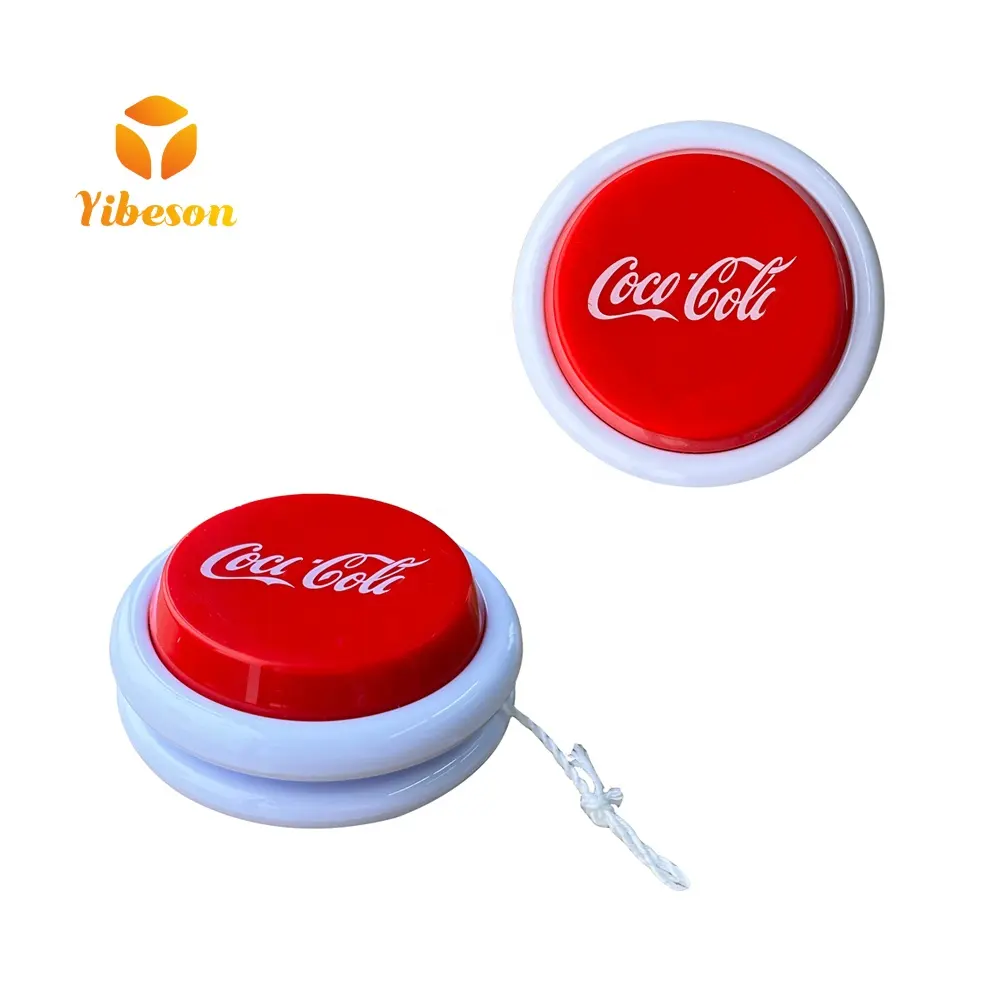 EN71 certificate promotional wholesale custom logo printing red white black colors PS plastic toy yo yo ball for children