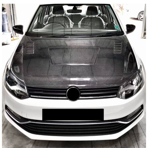 Cubierta de Motor Estilo C de Fibra de Carbono Real para Volkswagen VW <span class=keywords><strong>POLO</strong></span> 2011-2019, Venta Directa de Fábrica - Product Image 2