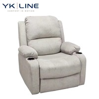 Meilleure Vente Fauteuil Inclinable Pivotant à Bascule en Tissu et Bois, Style Moderne, avec Fonction Massage en Microfibre, Un Siège