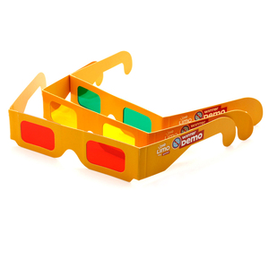 Customized Red Secret <strong>Spy</strong> Decoder Paper <strong>Glasses</strong> Magnifier Shape - Product Image 4