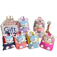 Sac à dos unisexe léger et mignon en peluche douce, motif cerf, panda, koala, licorne, double bretelles, design séparé