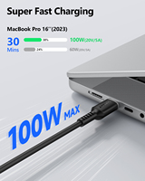 Cable USB C SUNGUY, Cable de Carga Rápida de 100 W, Cable de Transferencia de Datos de Silicona, Cable de Datos para Teléfono Móvil