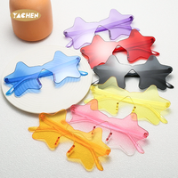 Lunettes de fête YACHEN sans monture en forme d'étoile, couleur bonbon transparente – Portables pour usage extérieur et divertissement des adolescents