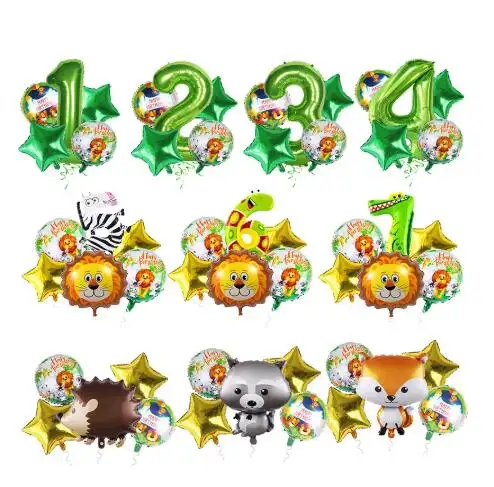 Jungle Safari Ballon Sets 1e 2e Verjaardagsfeestje Decoraties Baby Shower Jungle Feest En Evenementen Home Benodigdheden Verjaardag Ballon