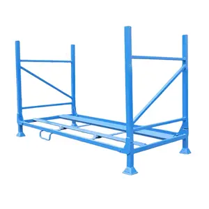 Customized Detachable Portable Stacking Tyres Storage Rack Foldable Portable Tires Rack For Warehouse Storage