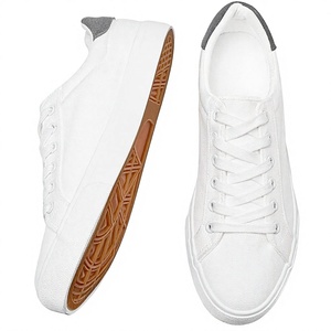 <b>White</b> <b>Lace</b> Up Canvas Shoes Lightweight Breathable Low Cut Student Sneakers for Women - Product Image 3