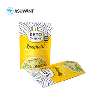 Sac en papier kraft biodégradable refermable avec fermeture éclair sur trois côtés, imprimé sur mesure, respectueux de l'environnement, pour aliments