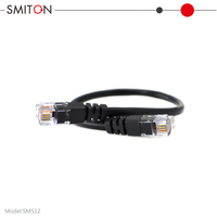 Câble téléphonique rond 26AWG 4P4C à paire torsadée avec connecteurs RJ9 moulés, 2 mètres et 5 mètres