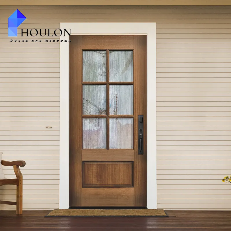 Kunden spezifische Wohn sicherheit Eingang Schallschutz Massive Außentüren aus Holz für Häuser