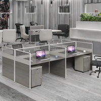 Postes de travail de bureau modernes blancs personnalisables, bureaux pour le personnel de l'entreprise, nouveaux meubles de bureau personnalisables, panneau en bois