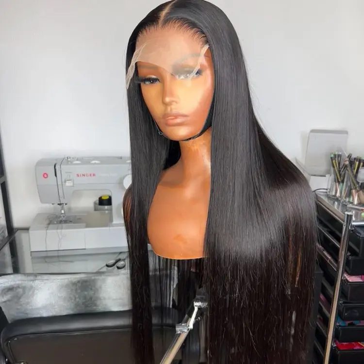 Brazilian 40 Inch Lace Front Wigs For Black Women Raw Indian Peruvian Human Hair Wigs Glueless 13X6 360 Full Hd Lace Frontal Wig