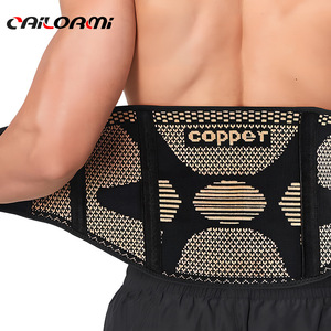 <b>Copper</b> ion-containing waist support belt with <b>copper</b> fiber, four spring <b>strips</b>, knitted waist support belt, breathable sports - Product Image 2
