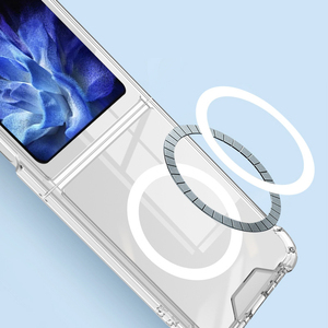 Couverture de téléphone hybride transparente en TPU PC pour Samsung <span class=keywords><strong>Galaxy</strong></span> Flip <span class=keywords><strong>6</strong></span> 5 étui anti-choc pliant Z Flip <span class=keywords><strong>6</strong></span> étui magnétique transparent - Product Image 2