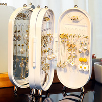 Support de présentation de bijoux de grande capacité, extensible, à plusieurs niveaux, pour colliers, boucles d'oreilles, bracelets, boîte de rangement