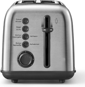 Tostadora 2 rebanadas de acero inoxidable Vintage con 7 niveles de dorado/función de calentamiento y descongelación/cajón de migas extraíble - Product Image 3