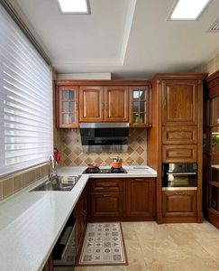 Кухонные шкафы и тумбы для хранения из массива дерева в китайском стиле на заказ - Product Image 2