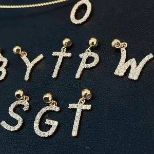 Xinfly <b>Custom</b> 18K Gold Jewelry New Fashion Fine Pendant <b>Necklace</b> with Diamond Letter <b>Name</b> Personalized Initial <b>Necklace</b> - Product Image 2