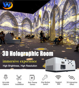 Projecteur holographique interactif 360° <span class=keywords><strong>pour</strong></span> projection immersive 3D sur sol/mur <span class=keywords><strong>pour</strong></span> gâteau <span class=keywords><strong>de</strong></span> <span class=keywords><strong>mariage</strong></span> et fête °   Salle <span class=keywords><strong>de</strong></span> projection immersive - Product Image 5
