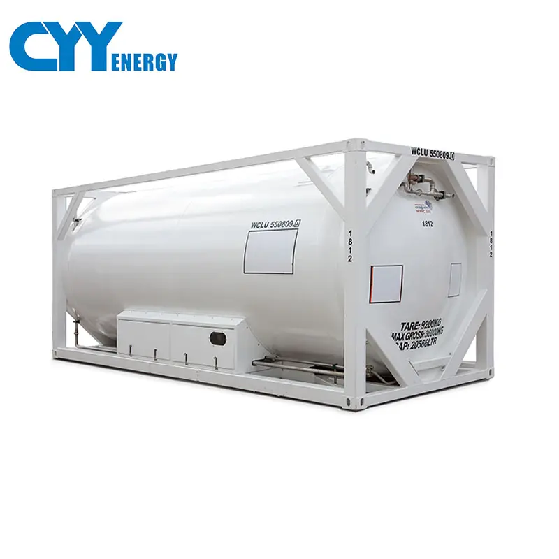 20ft Lox Lin Lar gnl Lco2 réservoir conteneur asm T75 ISO réservoir conteneur pour gaz liquide