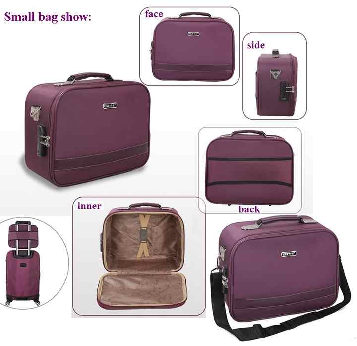 Laptop Bag Travel Case Trolley Set Small Hand Bag and EVA Fabric Soft Luggage Bag Large Capacity Trolley Luggage Cloth Suitcase