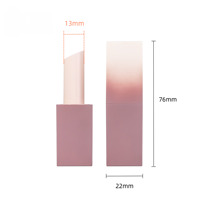 Tube de rouge à lèvres magnétique brillant de haute qualité avec capuchon à vis en ABS rose et bouton aimanté, emballage cosmétique vide personnalisable avec LOGO imprimable