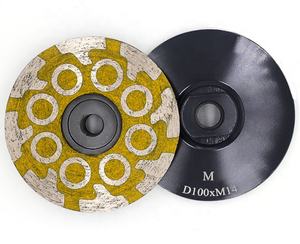 Mola a Tazza Diamantata Riempita <span class=keywords><strong>di</strong></span> Resina da 4 Pollici con Filettatura 5/8 Pollici-11 per Granito, Pietra e Piastrelle - Product Image 5