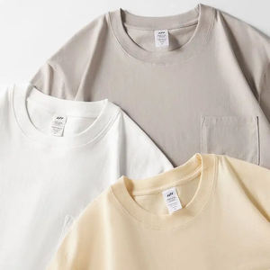 Camisetas de Cuello Alto para Hombre, 100% Algodón, Tejido Formal, Grueso, 230 g/m², con Logotipo Personalizado y Bolsillo Delantero, 2026 - Product Image 2