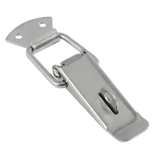 Optionale Material verriegelung Hasp Lock Case Box Catch Befestigung Einzel verpackung Nickel beschichtetes Eisen 201 Stahl Draw Toggle Latch