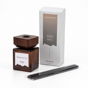 Funday <b>Reed</b> <b>Diffuser</b> 100ml Wooden Cap Zen Tea Scent Home Fragrance - Product Image 1