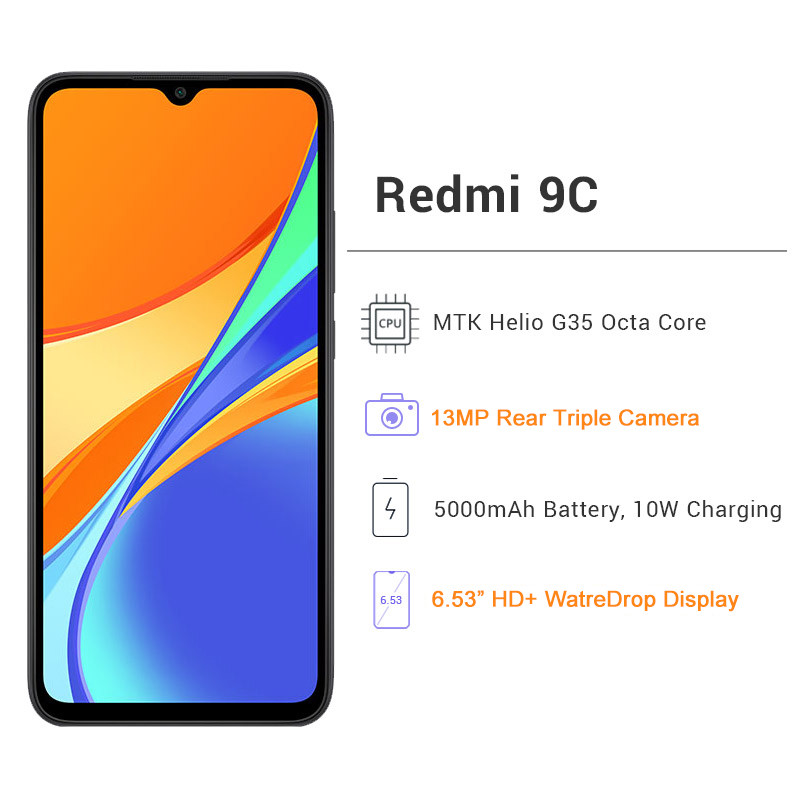 Xiaomi Redmi 9C - Budget Smartphone with 3GB RAM & 64GB Storage